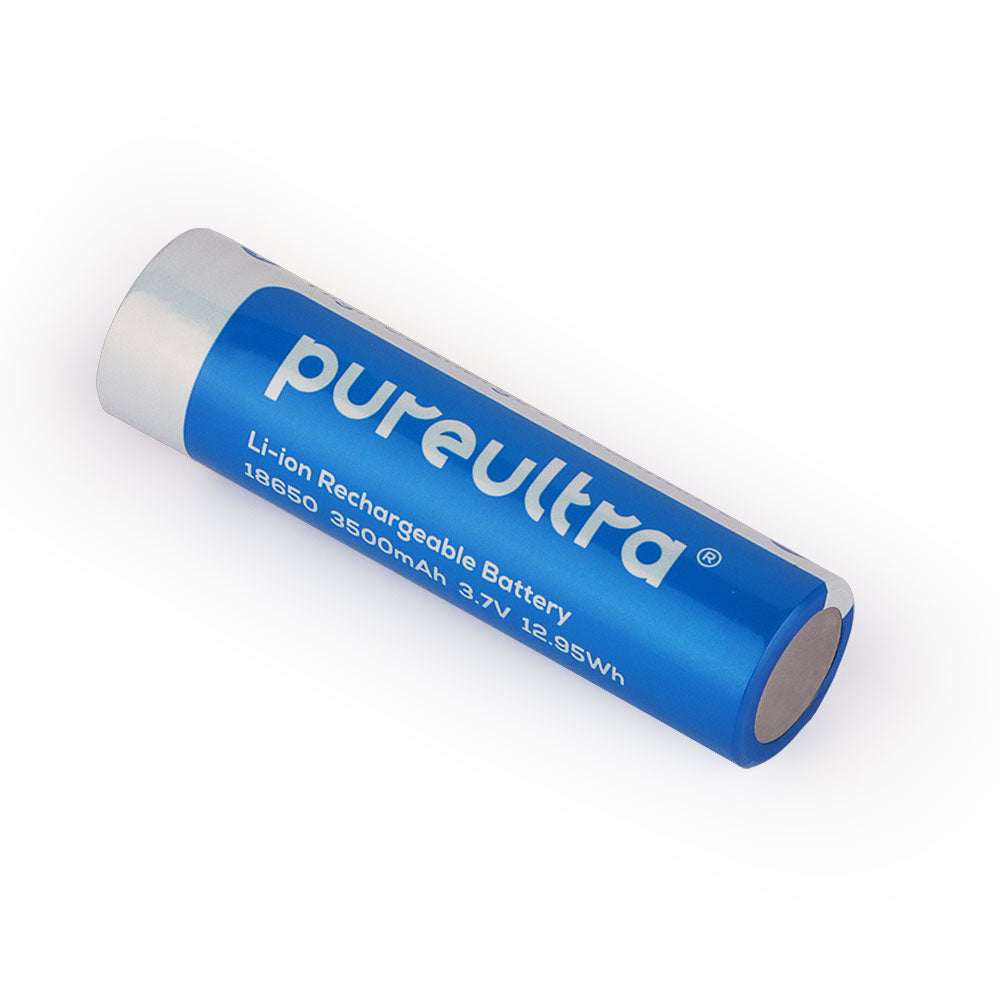 PureUltra 18650 3500mAh 3.7V with PCB Lithium-ion Rechargeable Battery, NippleTop