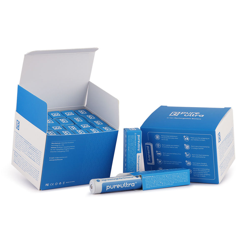 PureUltra 21700 5000mAh 3.7V with PCB Lithium-ion Rechargeable Battery, Flat Top